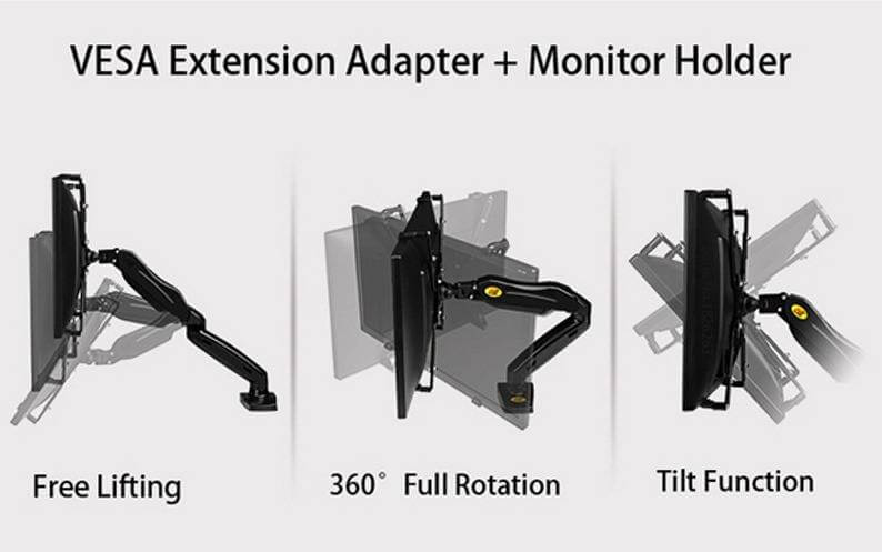 NB VESA Adapter Fixing Bracket Monitor Holder Support 17 to 27 INCH NO MOUNTING Hole Monitor LCD Display Mount fp1 - GADGET WAGON Electronics