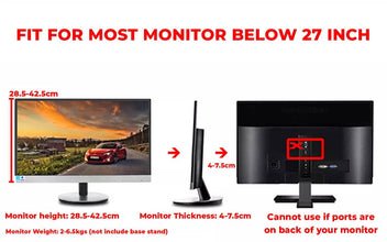 NB VESA Adapter Fixing Bracket Monitor Holder Support 17 to 27 INCH NO MOUNTING Hole Monitor LCD Display Mount fp1 - GADGET WAGON Electronics