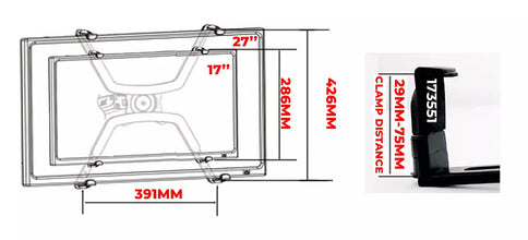NB VESA Adapter Fixing Bracket Monitor Holder Support 17 to 27 INCH NO MOUNTING Hole Monitor LCD Display Mount fp1 - GADGET WAGON Electronics