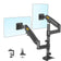 North Bayou Gas Spring Dual Monitor Desk Mount Stand H180 Adjustable Height Pole