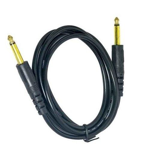 p38 mono Male to p38 male mono 6.3 mm jack cable for guitar, DJ mixers, 5 mm thickness console, Microphone Mike 5 Meters Black - GADGET WAGON CE