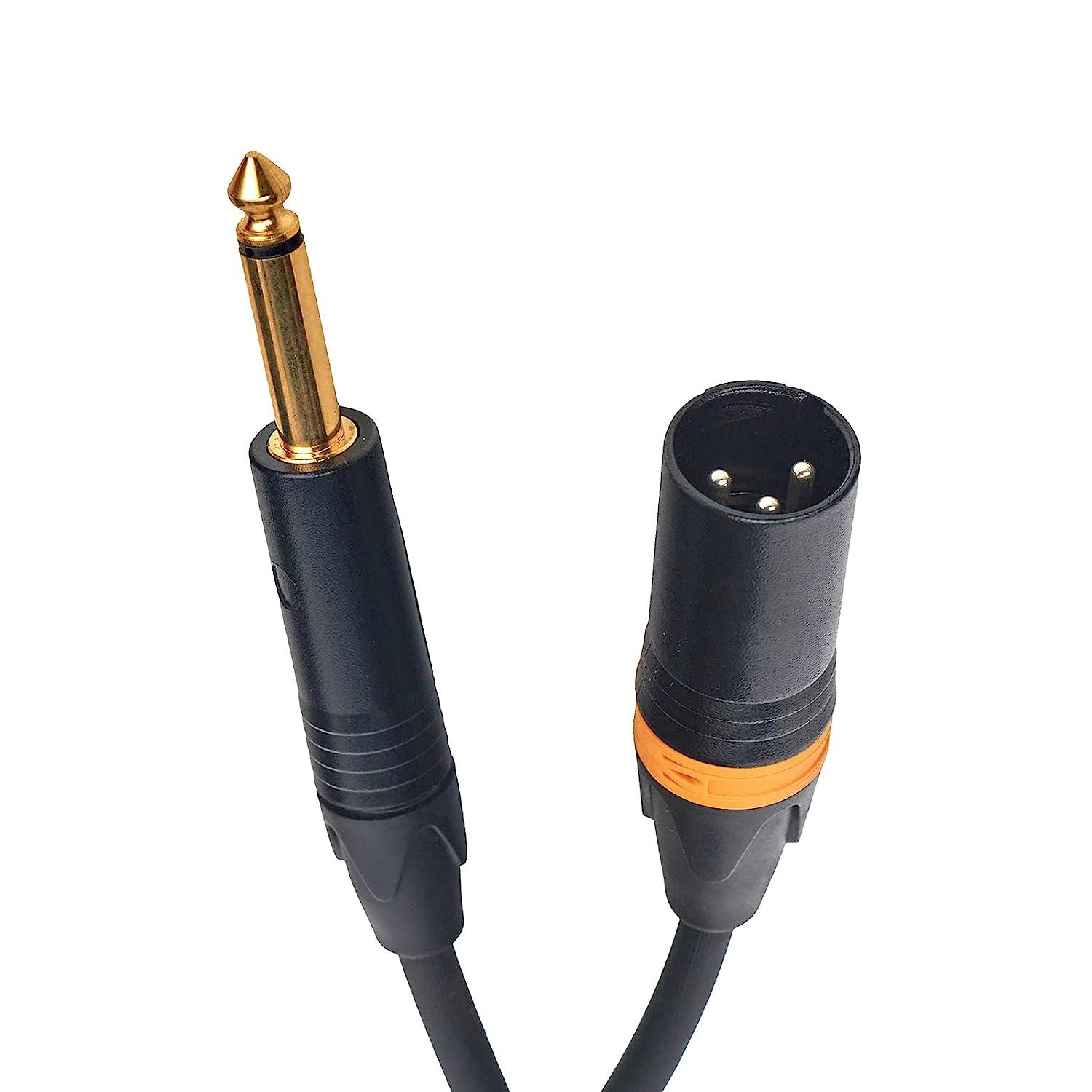 P38 TRS 6.3 mm to XLR Male3 pin 2 meters cable length (Balanced) - GADGET WAGON Audio & Video Cables , Connectors