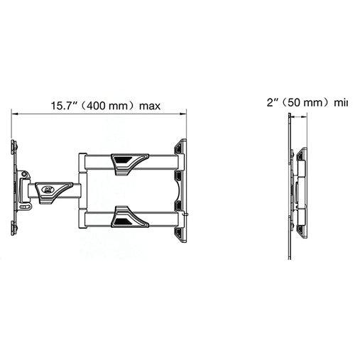 NB P4 6 Way Swivel Tilt Wall Mount 32-55-inch Full Motion Cantilever for LED,LCD and Plasma TV's - GADGET WAGON TV Wall & Ceiling Mounts