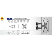 NB P4 6 Way Swivel Tilt Wall Mount 32-55-inch Full Motion Cantilever for LED,LCD and Plasma TV's - GADGET WAGON TV Wall & Ceiling Mounts