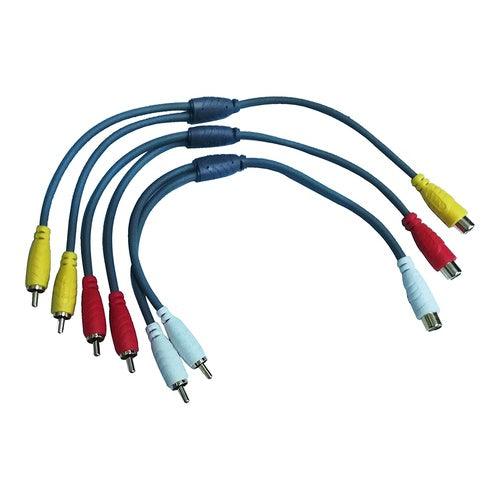 RCA Spliiter Composite Red White and Yellow Video 2 way splitter adaptor - GADGET WAGON Audio & Video Cables , Connectors