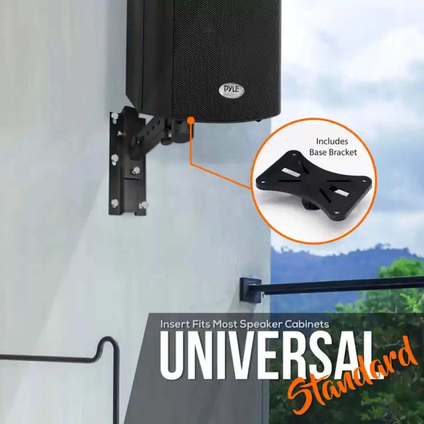 Speaker Wall Mounts with Swivel & Tilt (2 Pack) Universal - GADGET WAGON Speaker Stands & Mounts