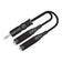 Stereo Male 3.5 mm to 2 p 38 6.3 mm Stereo Female Y Splitter Cable Adapter for Recording, Guitar mic Mixer