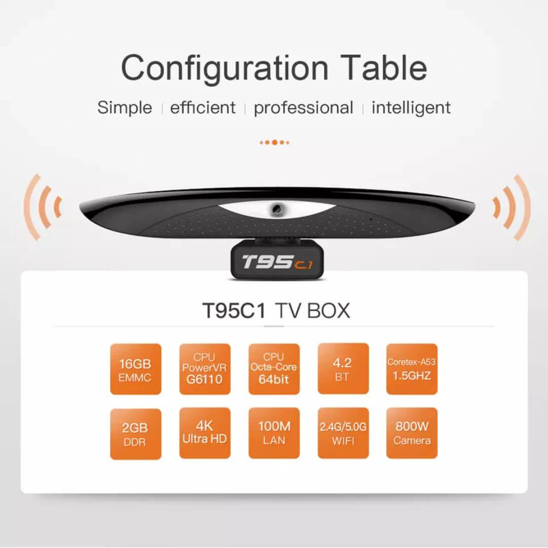 T95C1 800W HD Android TV Box: The Ultimate Home Entertainment Solution for Streaming, Gaming, and More - GADGET WAGON Webcams