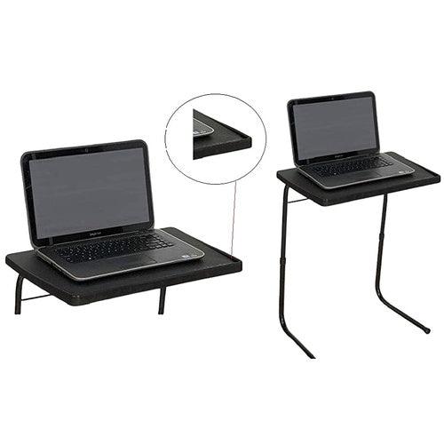 Table Black Strong and Sturdy for Studies, Laptop, Patient Dining, Foldable, Multi Purpose - GADGET WAGON Utility Tables