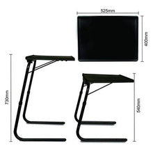 Table Black Strong and Sturdy for Studies, Laptop, Patient Dining, Foldable, Multi Purpose - GADGET WAGON Utility Tables