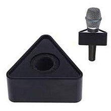 Triangle Mic Flag for Branding - universal, suits all mics, for media, youtubers, television (Black) (MIC NOT INCLUDED) - GADGET WAGON