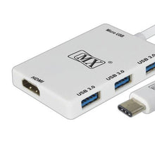 TYPE ‘C’ MALE TO HDMI FEMALE + 3 USB FEMALE PORT (3.0V) + MICRO USB FEMALE PORT – 10 CM CABLE MX 3586 - GADGET WAGON Audio & Video Cables , Connectors