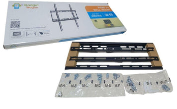 Universal Fixed TV Wall Mount for 32 to 65 Inch LED TVs | VESA 400 x 400 | Heavy Duty | Black - GADGET WAGON TV Wall & Ceiling Mounts