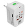 Universal Travel Adaptor with Build in USB Charger Port with 250V, Surge/Spike Protected Electrical Plug White